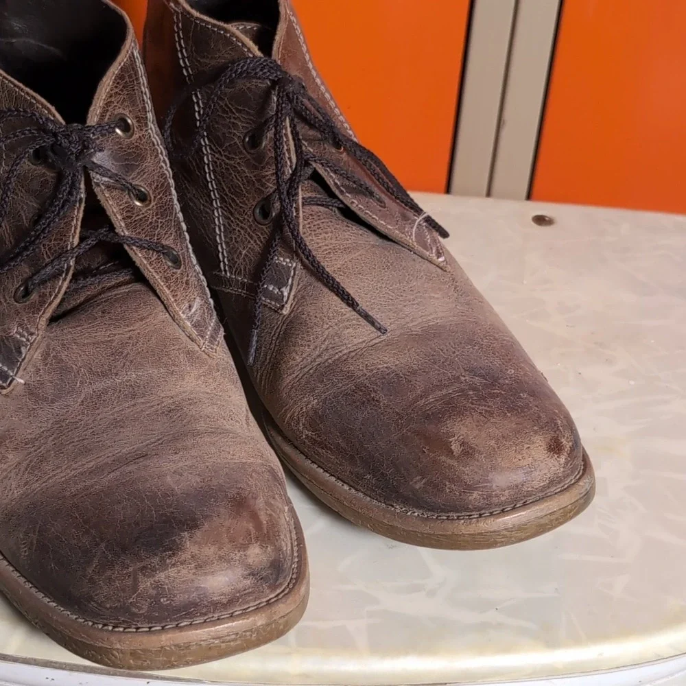 Bed Stu Draco Men's Brown Leather Chukka Boots Size 11 Lace Up Round Toe